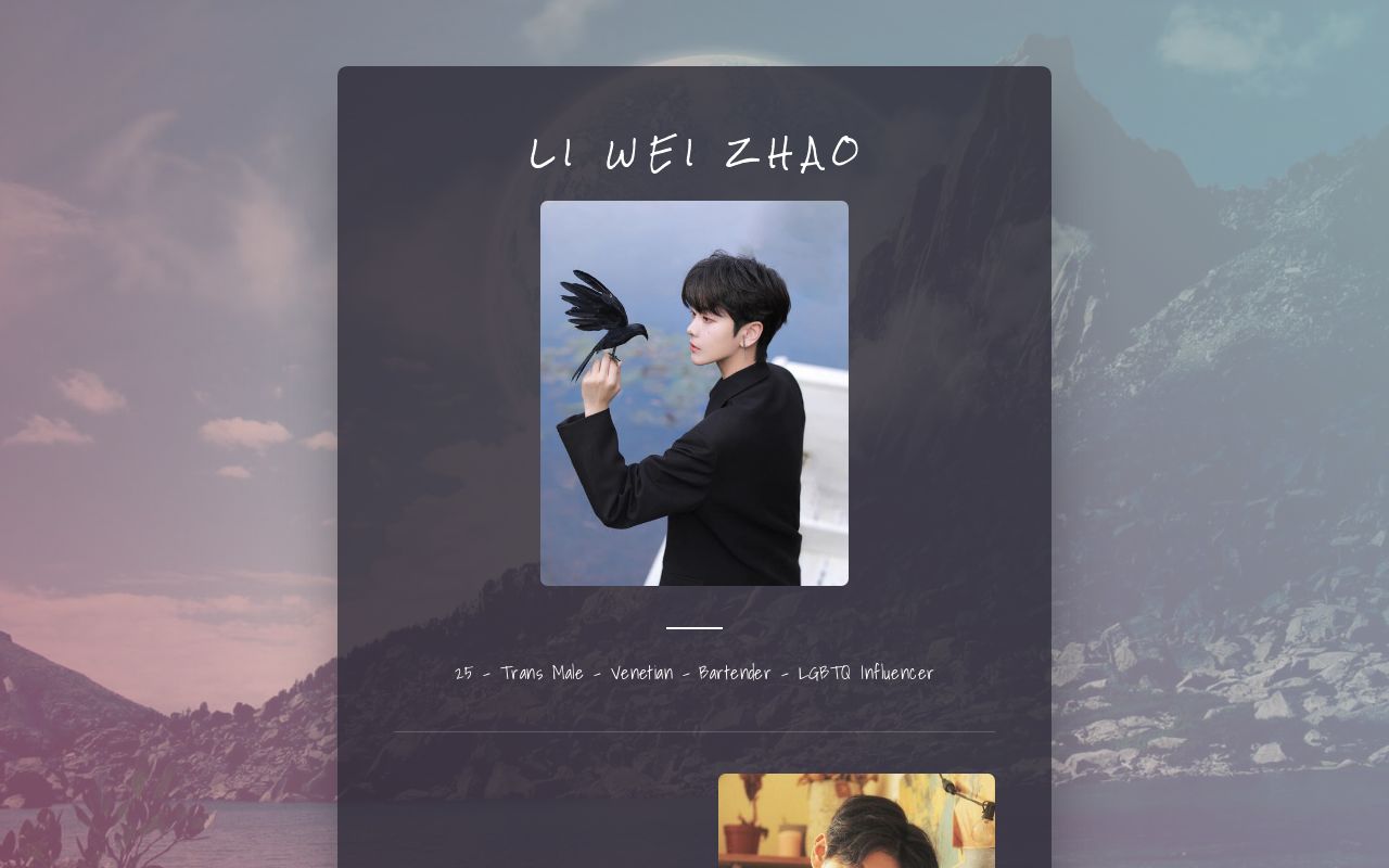 Carrd profile picture for @liwei